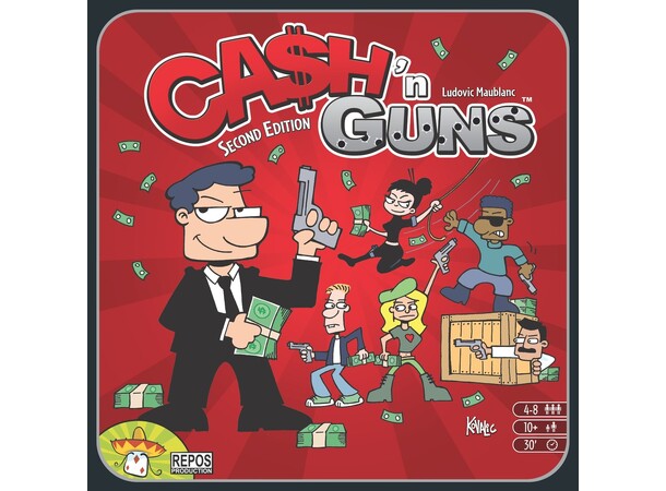 Cash n Guns (2nd Edition) Brädspel Årets Partyspel 2014 - Golden Geek 
